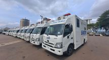 SWEDD Project acquired and handed over 12 mobile clinic vans to the Ministry of Public Health.