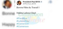 Fête du travail : Paul Biya se joint aux travailleurs
