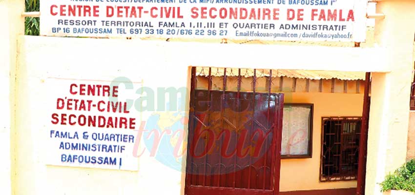 Etat civil: 56 000 personnes sans acte de naissance Etat civil: 56 000 personnes sans acte de naissance