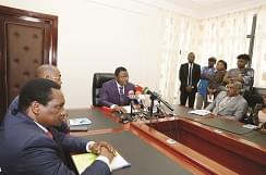 Erik Essousse giving updates on electoral registers.