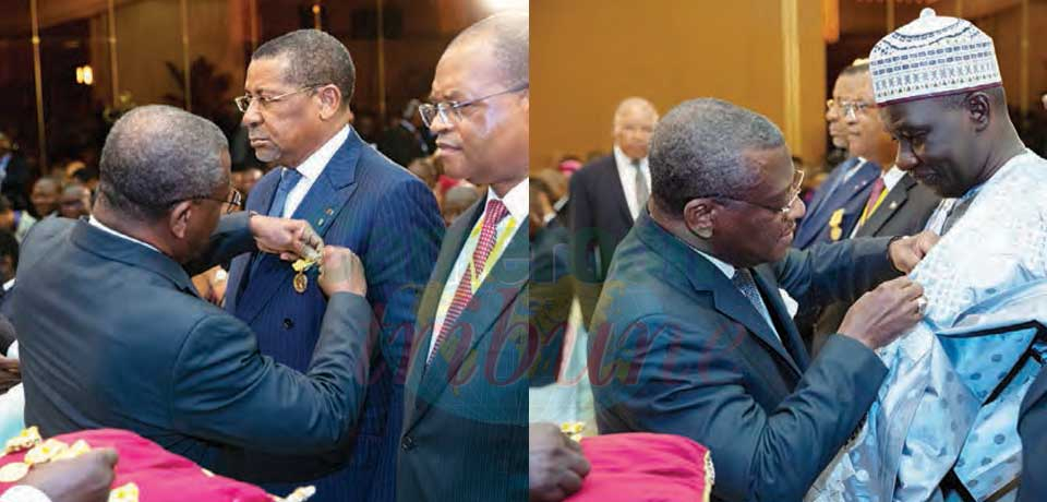 Pendant la cérémonie d’ouverture de la 15e Conférence des chefs d’Etat de la Cemac, vendredi dernier au Palais de l’Unité, elles ont reçu leurs médailles des mains du PM, chef du gouvernement, qui agissait au nom du président Paul Biya.