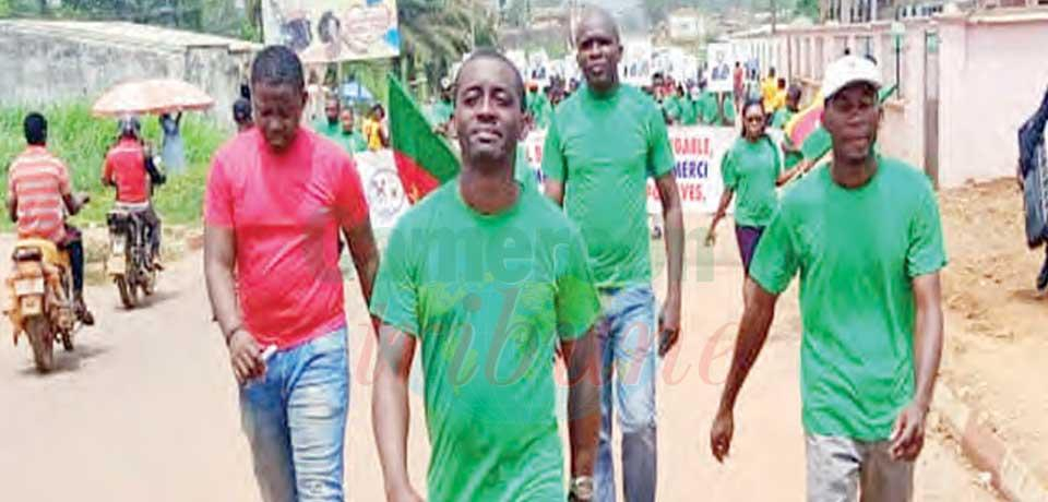 A l’initiative du Collectif des jeunes patriotes avec Paul Biya, une marche a eu lieu à travers les artères de la ville d’Eseka, vendredi dernier.