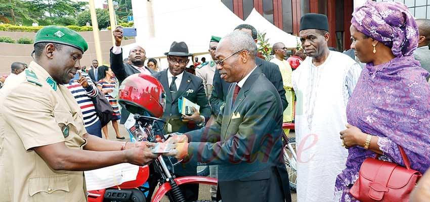 The bikes were bought with money from the Special Fund for Forest Development.