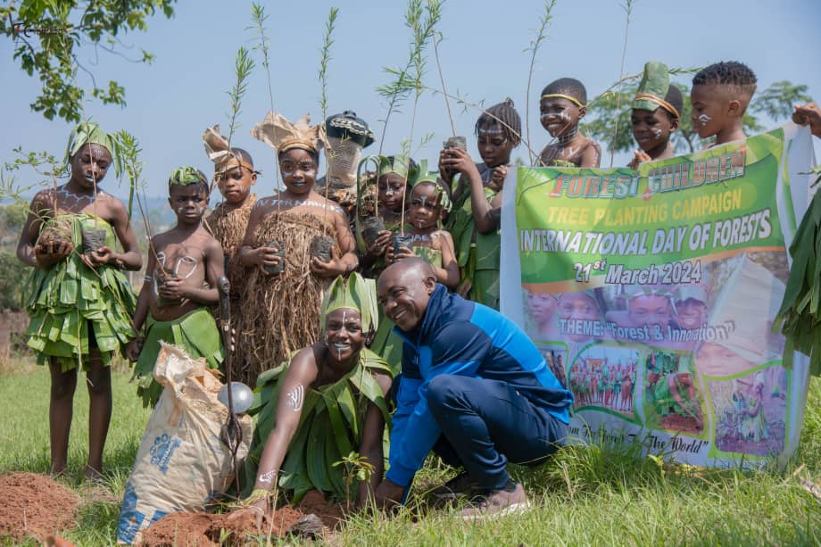 Planting eco-friendly trees for more oxygen.