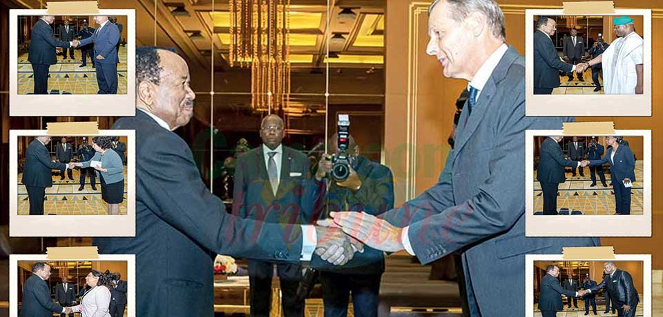 High Commissioners and Ambassadors-designate from the European Union, Nigeria, Egypt, United States of America, Congo, Brazil and the Central African Republic presented their Letters of Credence to President Paul Biya during a solemn ceremony yesterday Ju