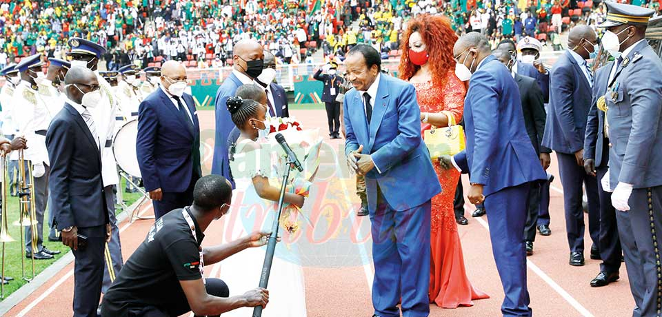 President Paul Biya’s presence alongside the First Lady at the Olembe football temple yesterday January 9, 2022 added to the grandeur of the competition that will in the next one month be a veritable celebration of African football in six sites of Cameroo
