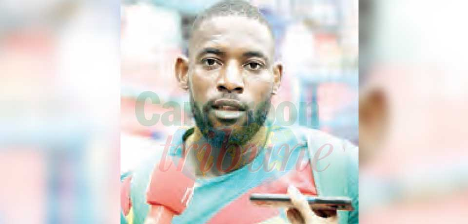 Emmanuel Eseme, sprinter et porte-drapeau de la délégation du Cameroun aux Jeux de la Francophonie.