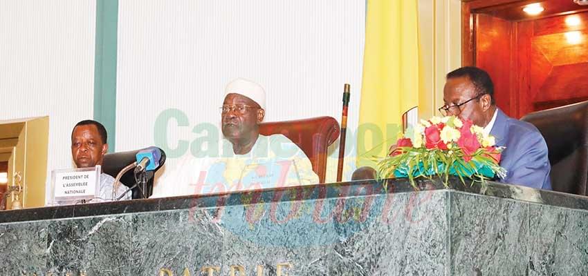 The Speaker of the National Assembly, Hon. Cavaye Yeguie Djibril chairing the plenary sitting.