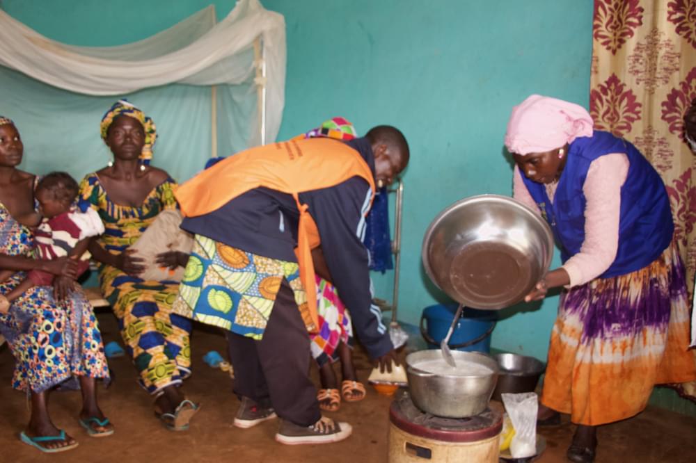 Tourningal women now regularly serve “five-star” or enriched pap to their babies.