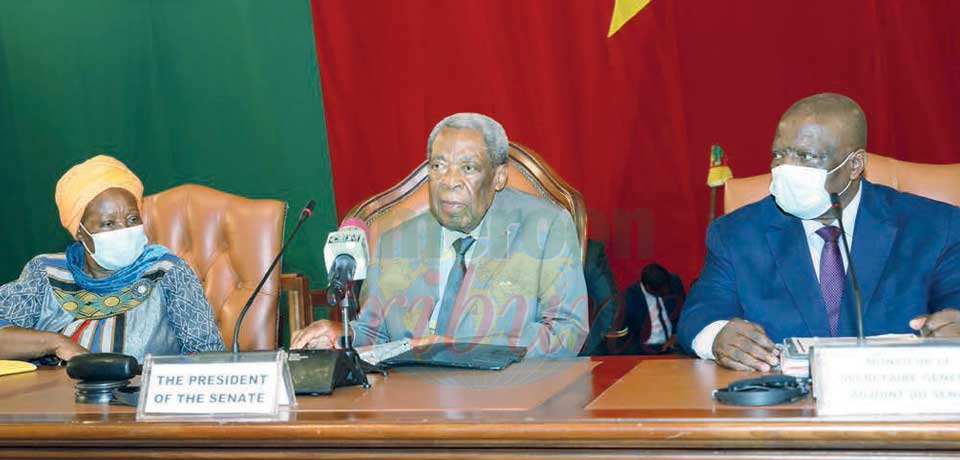 Senate President Marcel Niat Njifenji on November 14, 2022 presided at the plenary sitting dedicated to the communication of the bills.