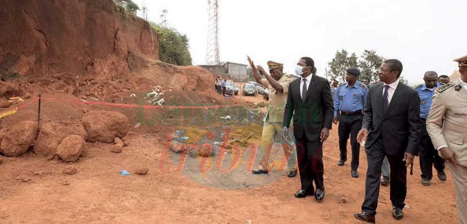 Eboulement à Yaoundé III : le Minat sur le site