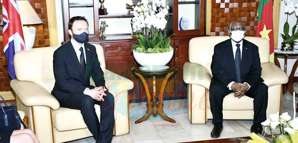 External Relations Minister and newly designated British High Commissioner in audience.
