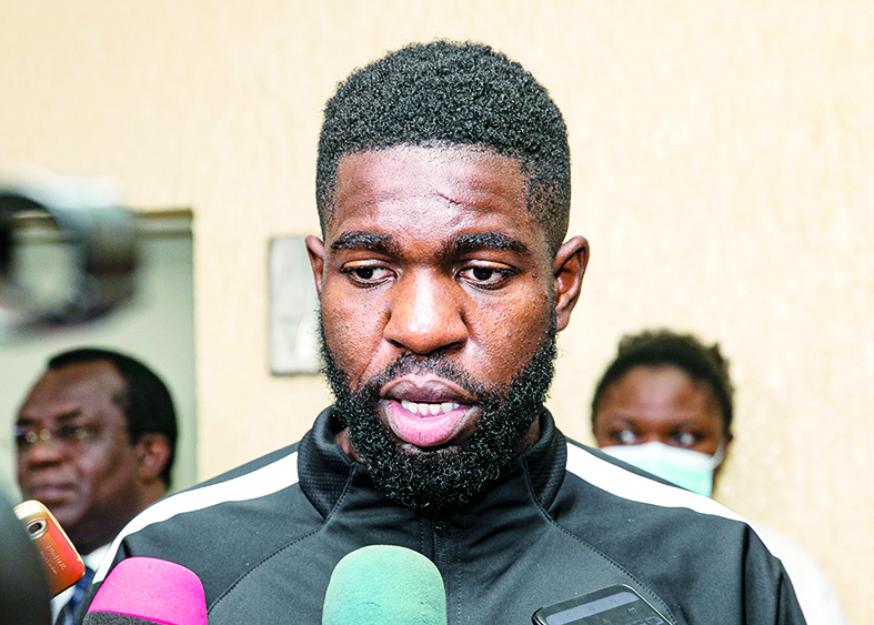 Samuel Umtiti, footballeur international. Samuel Umtiti, footballeur international.