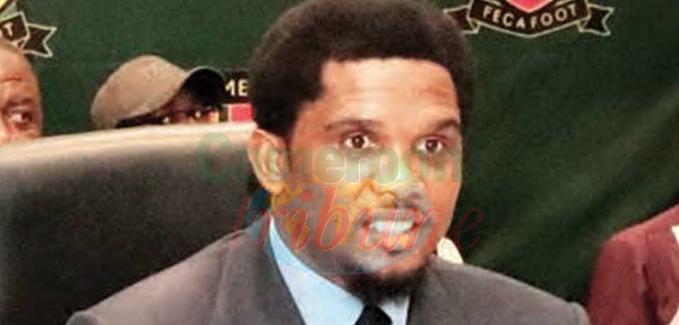 Samuel Eto’o Fils, président de la Fédération camerounaise de football (Fecafoot).