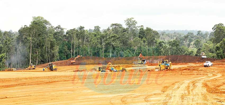 Heavy duty equipment at Nachitgal project site