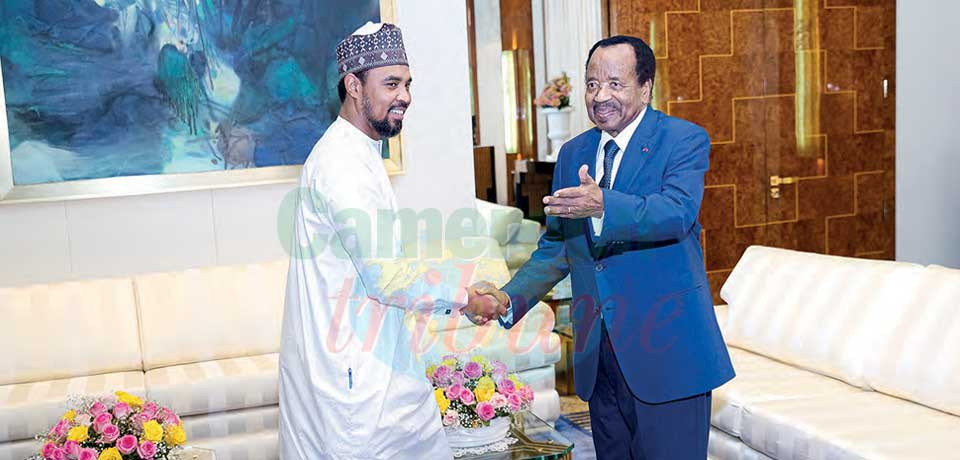 President Paul Biya on Friday January 19, 2024 at the State House received in audience Chad’s Minister of the Economy, Planning and International Cooperation, Mahamat Assouyouti Abakar, who was bearer of a sealed message from his Head of State.