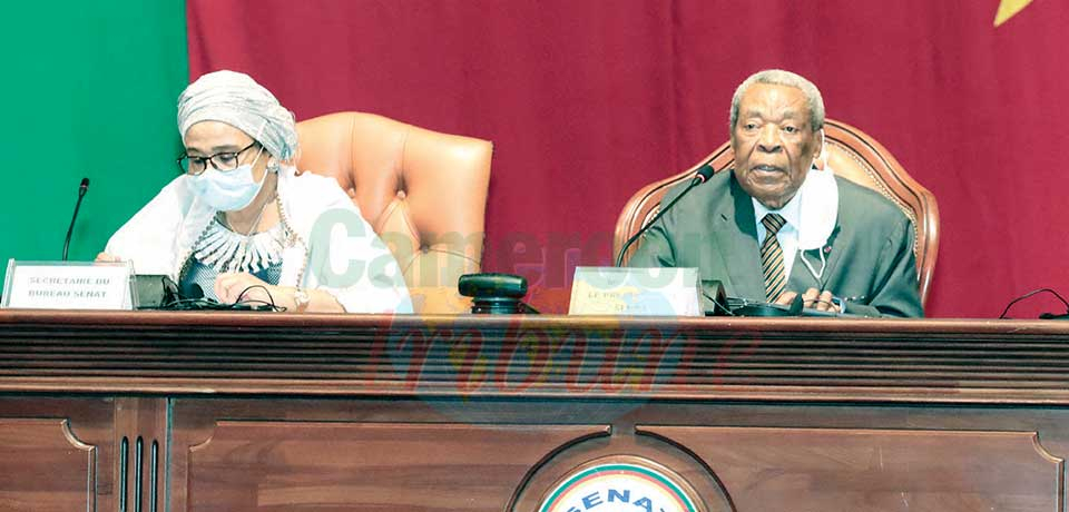 Senate President Marcel Niat Njifenji presided at the two twin plenary sittings. Senate President Marcel Niat Njifenji presided at the two twin plenary sittings.