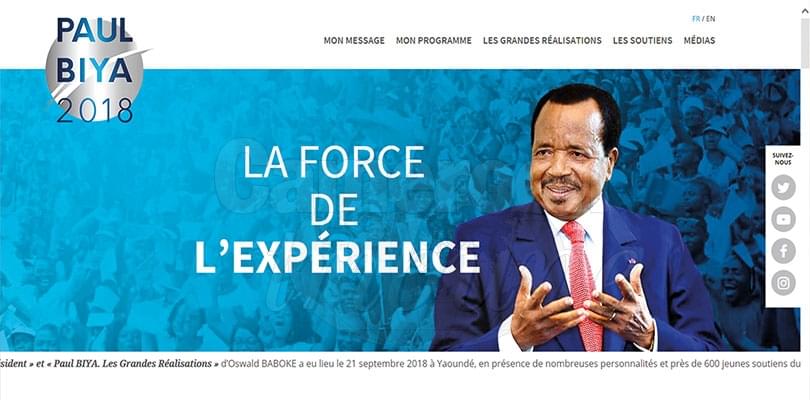 Web: Paul Biya affiche ses soutiens