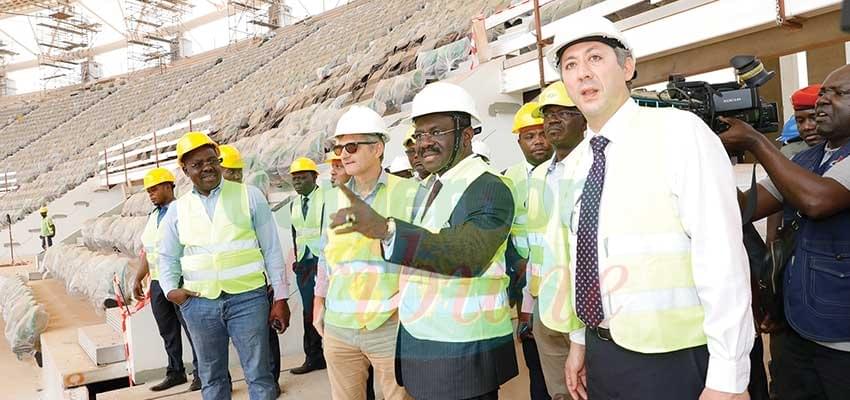 Infrastructures sportives: le stade d'Olembe a ses 60 000 places couvertes Infrastructures sportives: le stade d'Olembe a ses 60 000 places couvertes