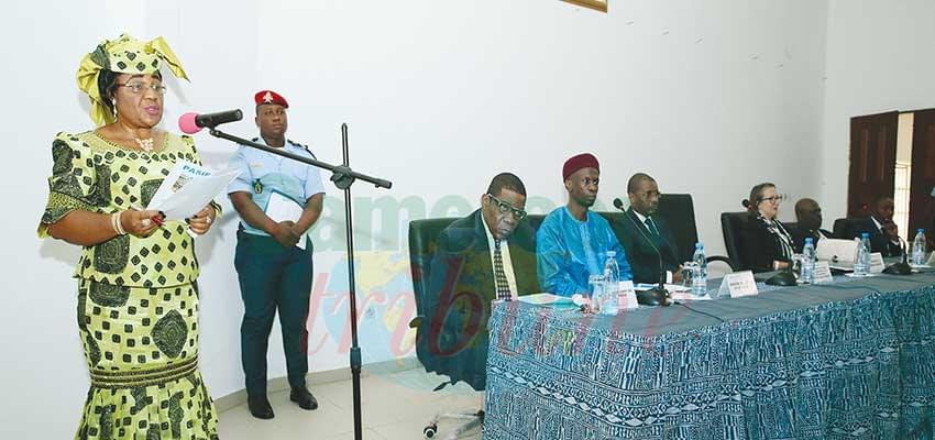 Minister Mbah Acha Rose Fomundam stating the expectations from the training workshop.