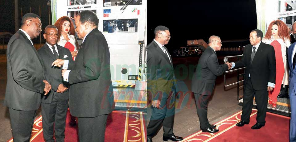 Paul and Chantal Biya were given a warm welcome at the Yaounde Nsimalen International Airport Friday December 30, 2022 by the close collaborators of the Head of State.