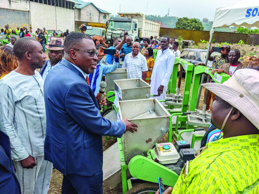 Cassava Production, Processing : SW Farmers Get Modern Grinding Machines