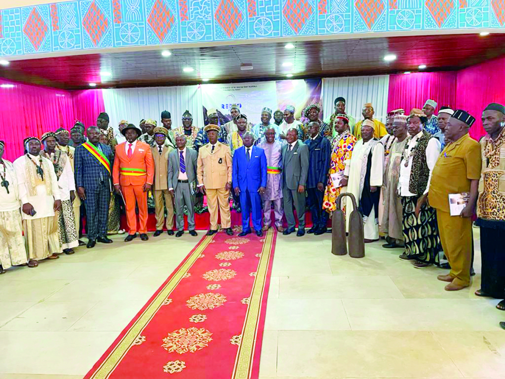 Minister Obam and development stakeholders at the forum.