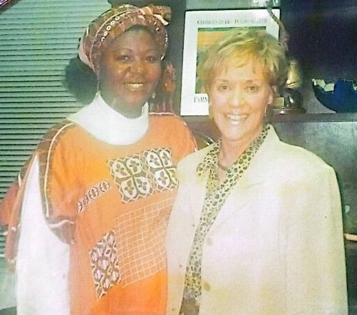 Dr Akob Jane and Jo Luck in Little Rock, USA in 2000