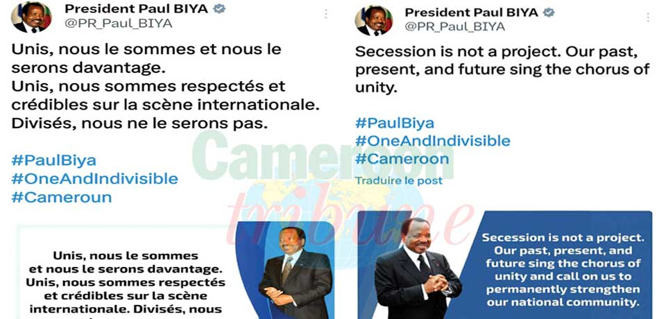 Unité et vivre ensemble: Paul Biya enflamme la Toile Unité et vivre ensemble: Paul Biya enflamme la Toile