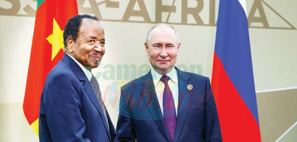 President Paul Biya and his Russian counterpart, Vladimir Putin held high-level discussions on Friday 28 July, 2023 in Russia.