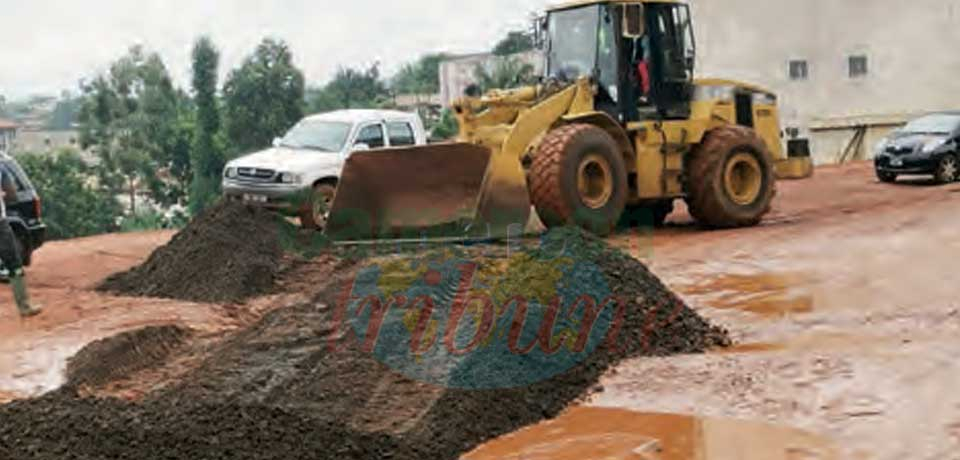 Work is progressing on the roads. Work is progressing on the roads.