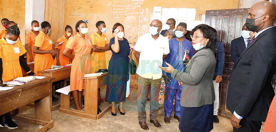 Prof. Nalova Lyonga out to ensure that there is no further extension in the school programme. Prof. Nalova Lyonga out to ensure that there is no further extension in the school programme.