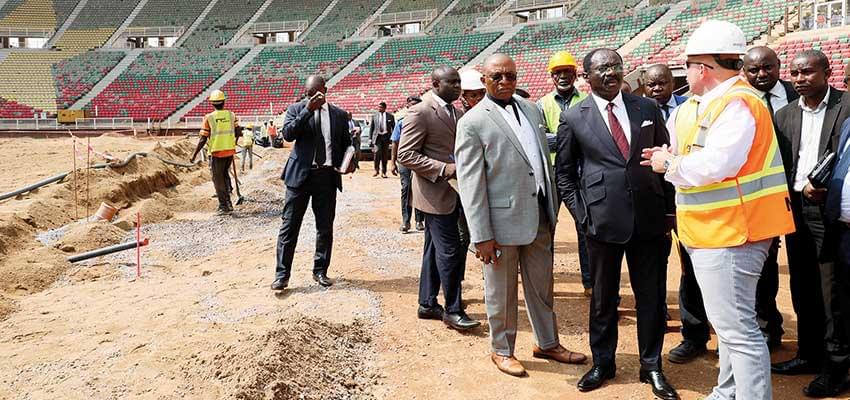 Chantier du stade d’Olembe : ça s'active sur l'aire de jeu