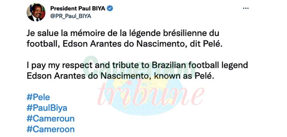 Mort de Pelé : l’hommage du chef de l’État