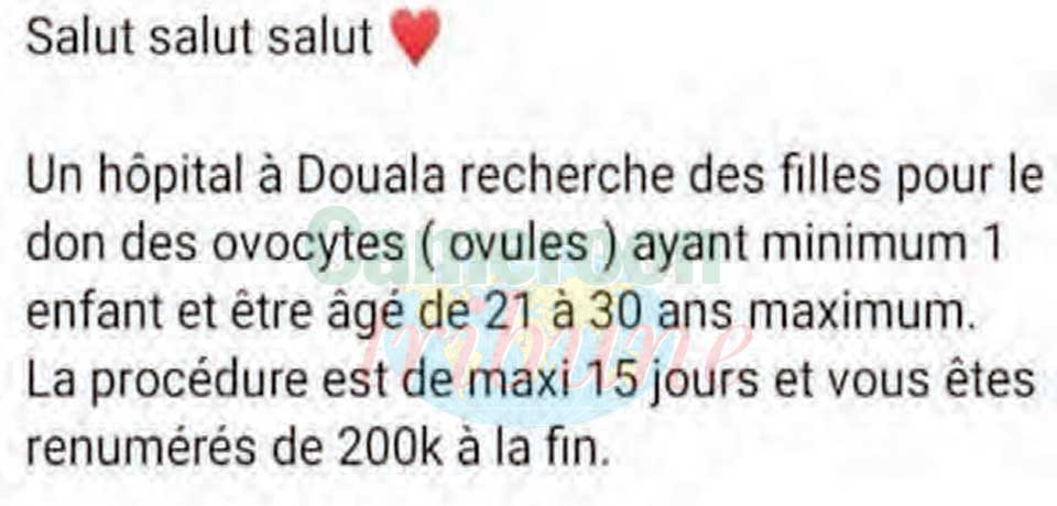 Vente illégale d’ovocytes : ça prospère en ligne Vente illégale d’ovocytes : ça prospère en ligne