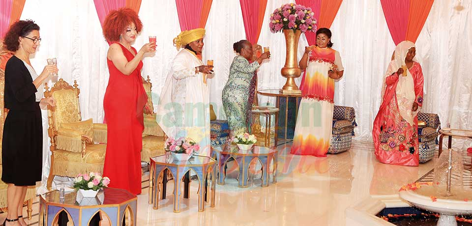This was during a Tea Party she offered to wives of members of the diplomatic corps to Cameroon, at the Oriental Pavilion of the Unity Palace, yesterday June 23, 2021.