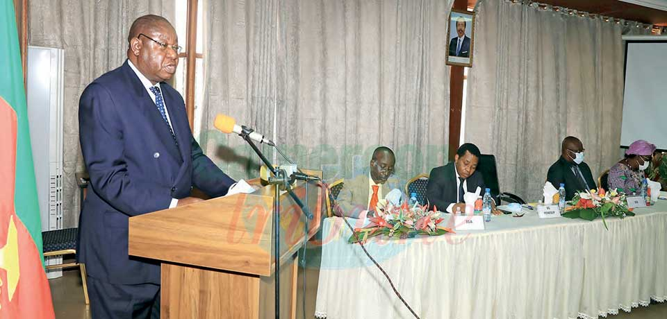 Le Sg du Minesup à l’ouverture de l’atelier mercredi à Yaoundé.