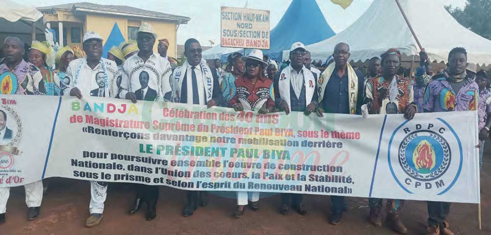 Bandja : en rangs serrés derrière Paul Biya