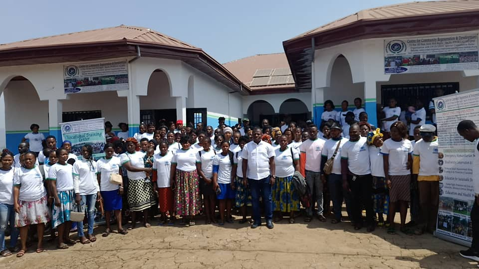 Trainees pose with CCREAD Director during the recent inauguration of the training centre.