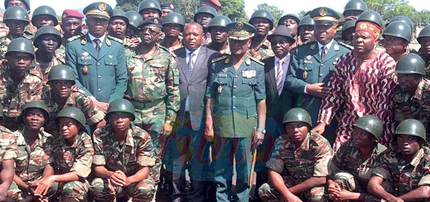 Cadres du Minjec:Fin de formation militaire à Koutaba