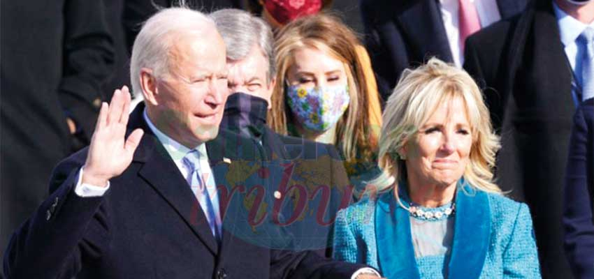 President Joe Biden during the solemn oath ceremony. President Joe Biden during the solemn oath ceremony.