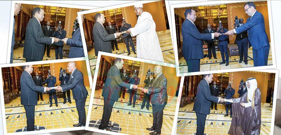 The weeklong accreditation of diplomats assigned to Cameroon ended at the State House Friday June 9, 2023 with the passage of five Ambassadors and a High Commissioner from Spain, France, South Africa, Saudi Arabia, Chad and D.R. Congo.
