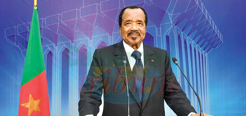 Below is the Head of State, President Paul Biya’s  2021 New Year message to the nation on December 31, 2020.