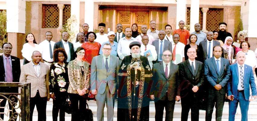 African Media professionals and H.H. Pope Tawadros of the Coptie church.