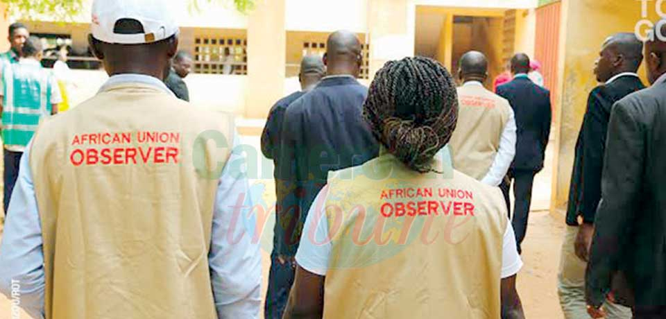 Election observers on the field.