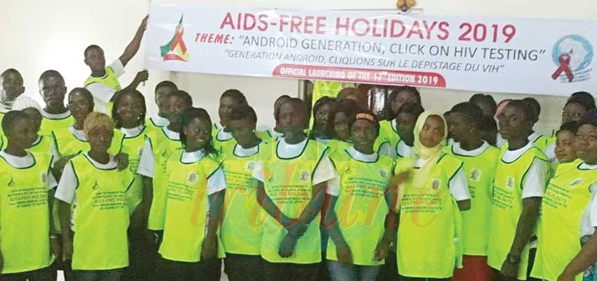 Youths together to stamp out HIV.