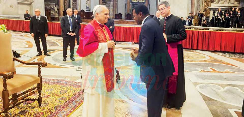 Au cours de la messe d’ouverture de son pontificat dimanche dernier à la Place Saint-Pierre, le pape a mis en exergue ces deux concepts en vue de faire face aux problèmes auxquels le monde est confronté. Le chef de l’Etat était représenté par le ministre Au cours de la messe d’ouverture de son pontificat dimanche dernier à la Place Saint-Pierre, le pape a mis en exergue ces deux concepts en vue de faire face aux problèmes auxquels le monde est confronté. Le chef de l’Etat était représenté par le ministre