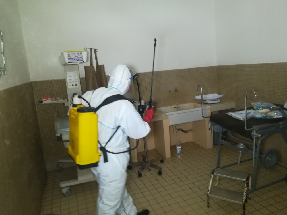 Garoua Regional Hospital Maternity is regularly disinfected to guard against Covid-19 infections.