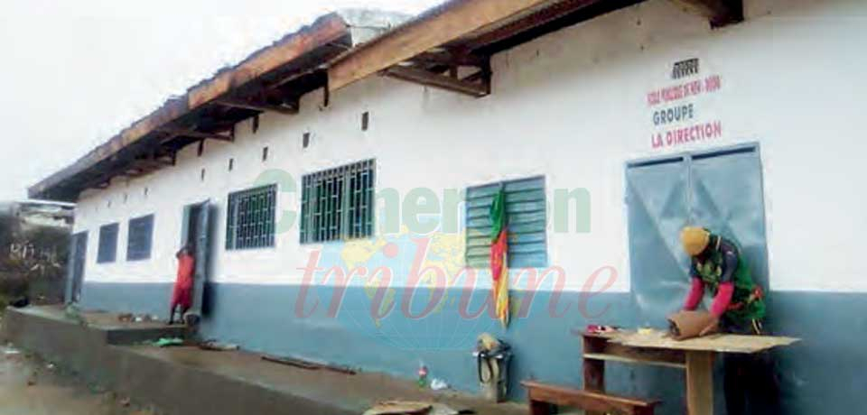 The Government School New Deido receiving a fresh coat of paint on August 31, 2022.