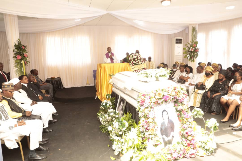 The coffining of the body of the Executive Secretary of the Economic Commission for Cattle, Meat and Fish Resources, CEBEVIRHA in the Central African Economic and Monetary Community, CEMAC, held in Yaounde on Friday, June 16, 2023.